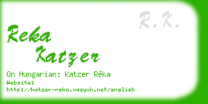 reka katzer business card