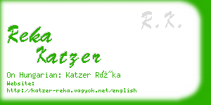 reka katzer business card